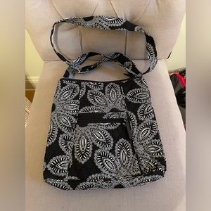 Black and white paisley purse